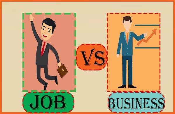 job vs business in hindi